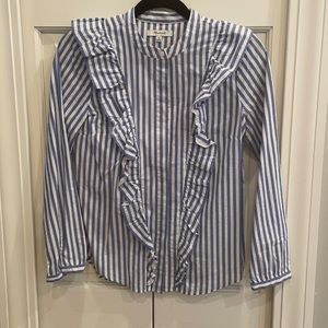 XS madewell ruffle blouse